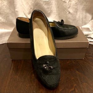 Bottega Veneta Black Pony Hair Round Toe Loafers